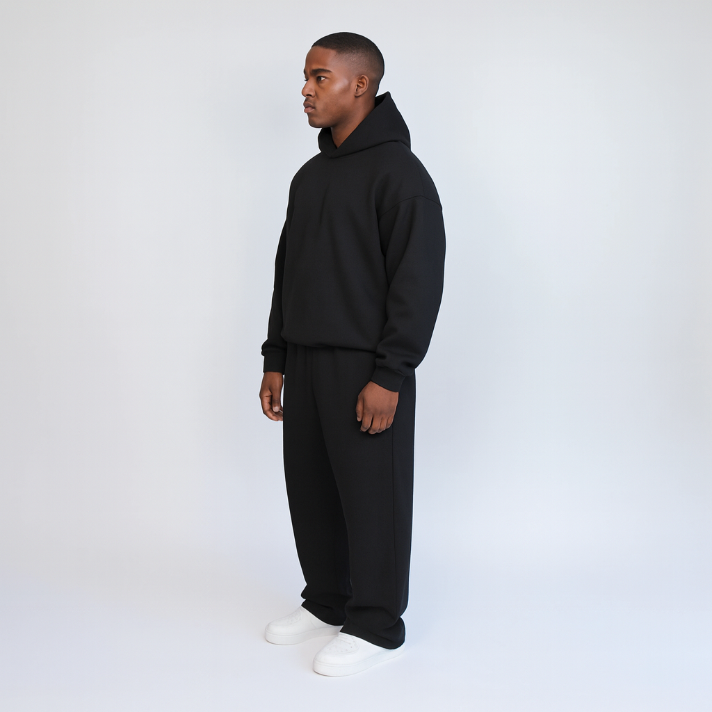 Charcoal Black 500GSM Heavyweight Hoodie